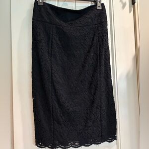 Express Black Lace Pencil Skirt